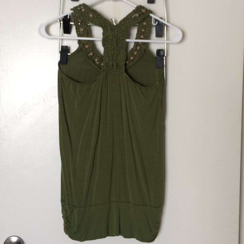 Olive Green Racerback Tank Small - Picture 2 of 5